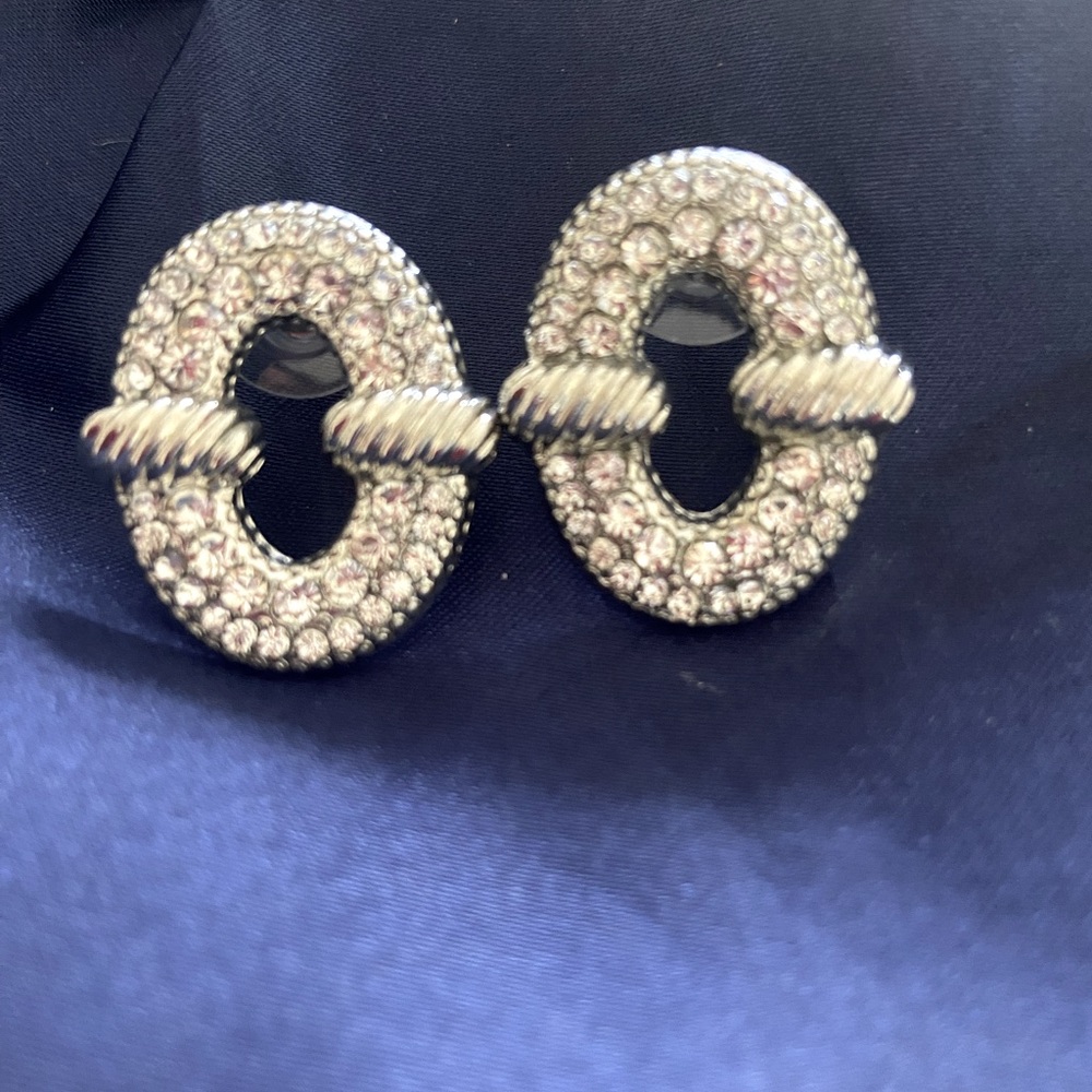 Elegant Silver CZ Earrings